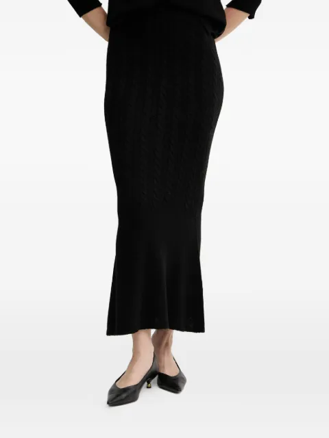 TWINSET cable-knit midi skirt Black 252TP3322