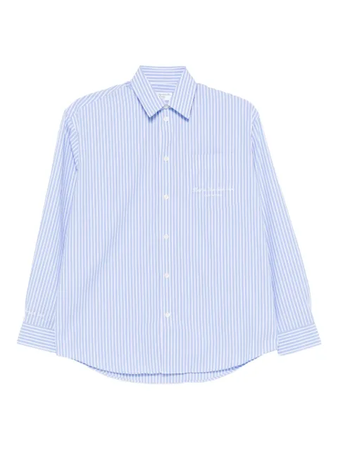 Sporty & Rich striped embroidered shirt Blue SI00760673ST61