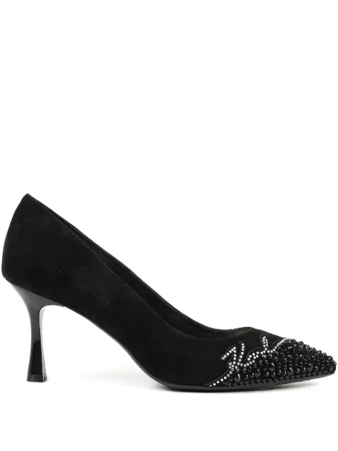 Karl Lagerfeld pointed-toe embellished pumps Black KL32712