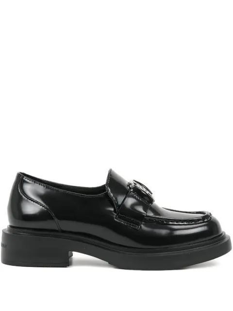 Karl Lagerfeld logo-plaque loafers Black KL41217