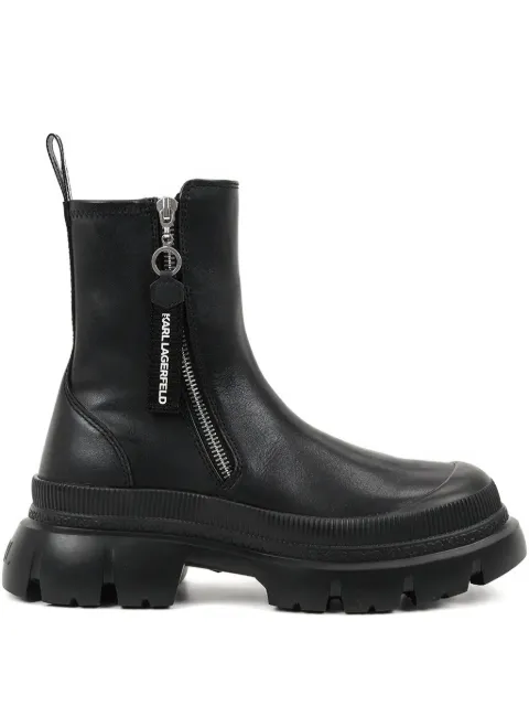 Karl Lagerfeld zip-detail chunky sole boots Black KL43565