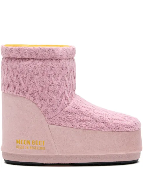 Moon Boot x Guest In Residence Icon knitted no-lace ankle boots Pink 80D1409750