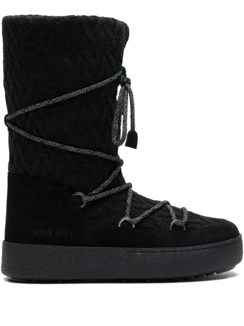 Moon Boot x GIR Ltrack black knit boots Black 80D2450230