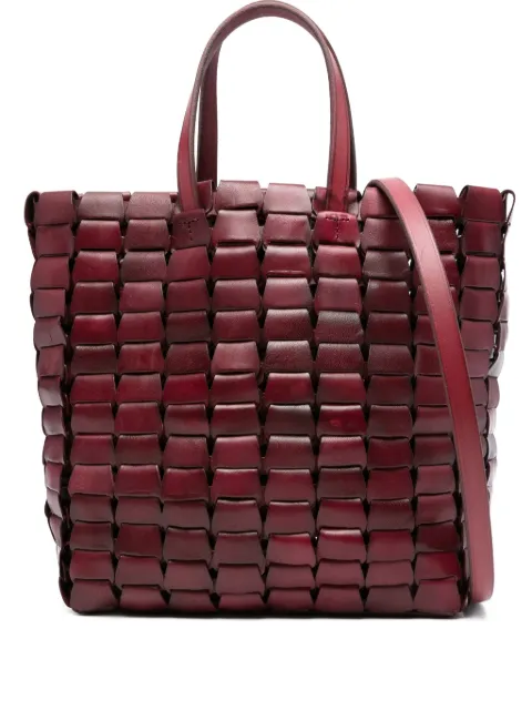 DRAGON DIFFUSION woven leather tote bag Red 8960