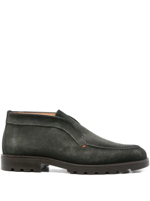 Santoni suede leather slip-on boots MGDC17823DTRBGEX