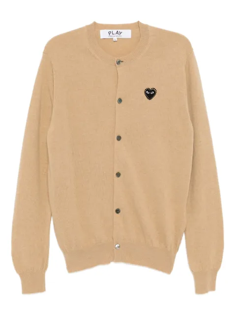 Comme Des Garçons Play heart-appliqué cardigan Neutrals DAXN8050513BEIGE