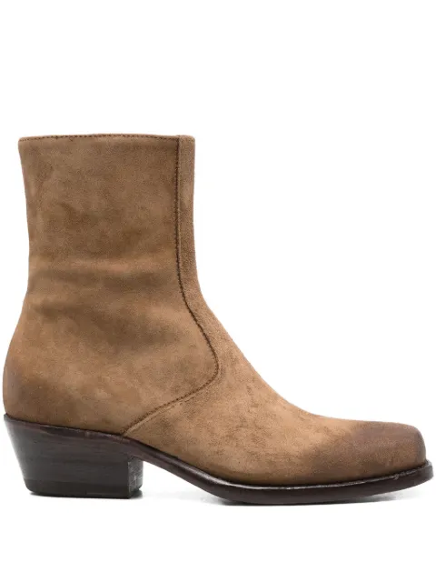 ERALDO 45mm zip-detail suede boots Brown COLMYD