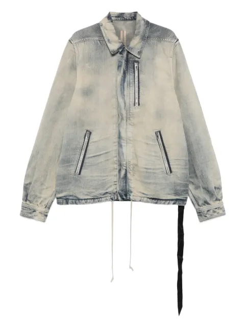 Rick Owens DRKSHDW zip-fastening drawstring jacket Blue DU02E7775DMP