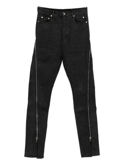 Rick Owens DRKSHDW Bolan Banana zip-detail jeans Black DU02E7363SBW