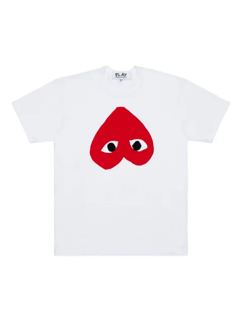 Comme Des Garçons Play heart-eye T-shirt White AXT346