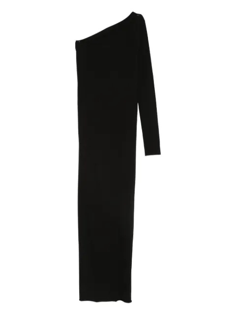 Rick Owens DRKSHDW asymmetrical-neckline maxi dress Black DS02E7511RN