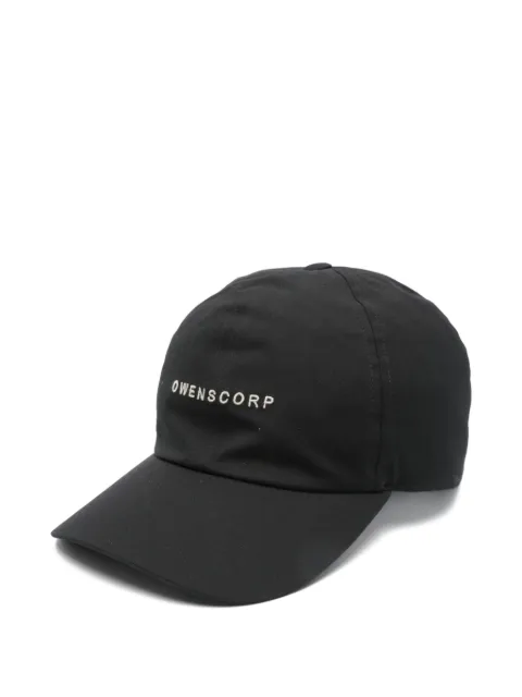 Rick Owens embroidered-detail baseball cap Black RA02E0700TEEM7
