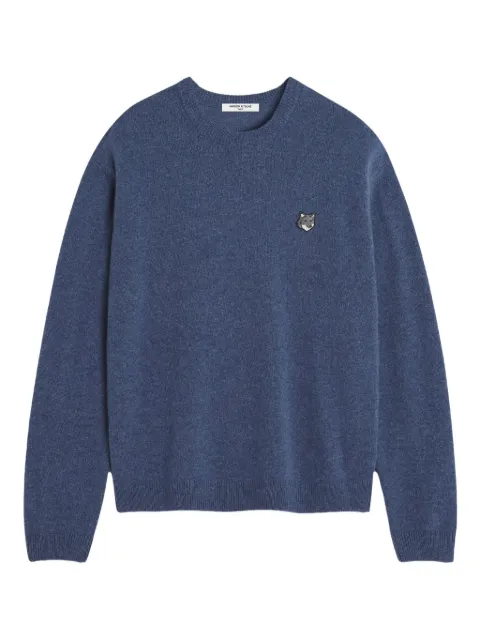 Maison Kitsuné Fox Head wool sweater Blue PM00803KT10060331