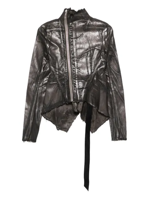 Rick Owens DRKSHDW asymmetrical zip-front jacket Grey DS02E7703SBZMC