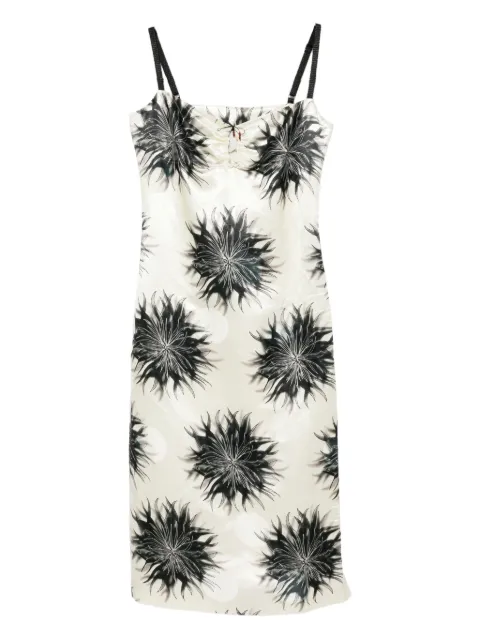 SAMUEL GUÌ YANG floral print dress Neutrals AW25BDR1611