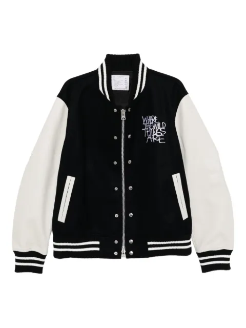 sacai Where The Wild Thing Are bomber jacket Blue 2503861M
