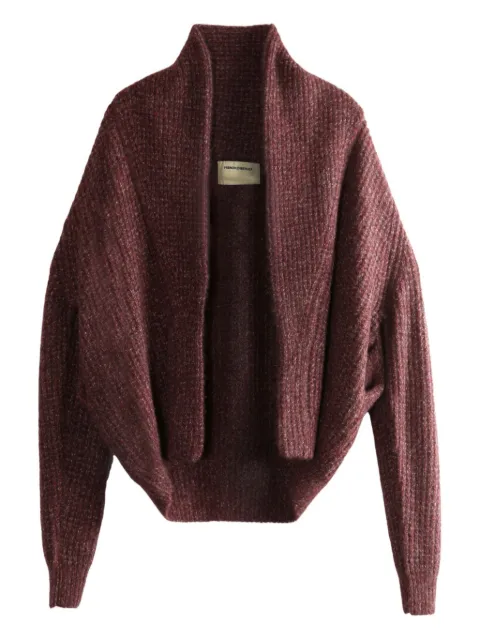 Frenckenberger shawl-collar knitted cardigan Red W25519WF