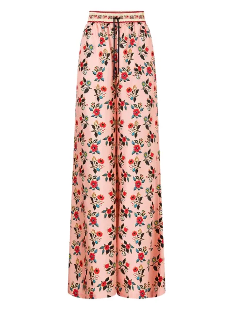 Camilla floral-print drawstring trousers Pink 35384
