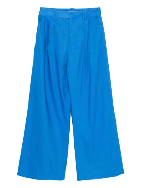 alice + olivia pleated wide-leg trousers Blue CC505418104A