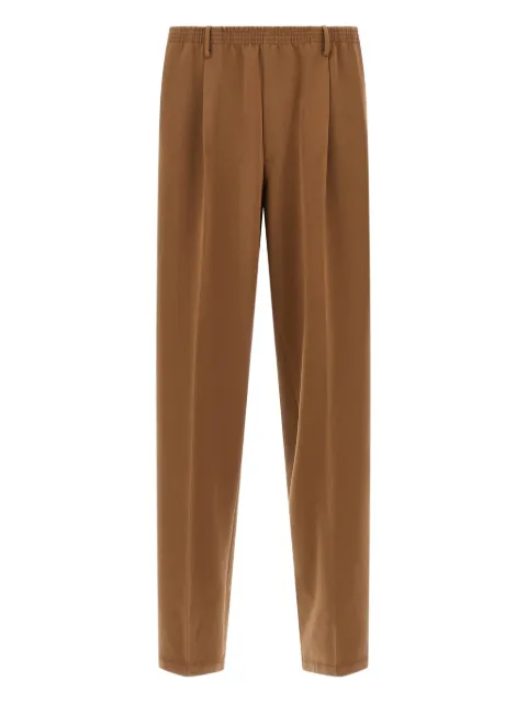 Cellar Door pleated elastic-waistband trousers Brown WA110585BLWQ1247