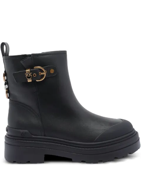 PINKO buckle-detail side-zip boots Black SD0409P063