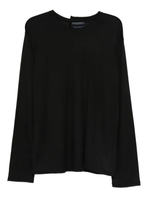 Yohji Yamamoto long-sleeve wool T-shirt Black HLT5117302