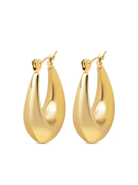 Nialaya Jewelry clasp hoop earrings Gold WEAR063