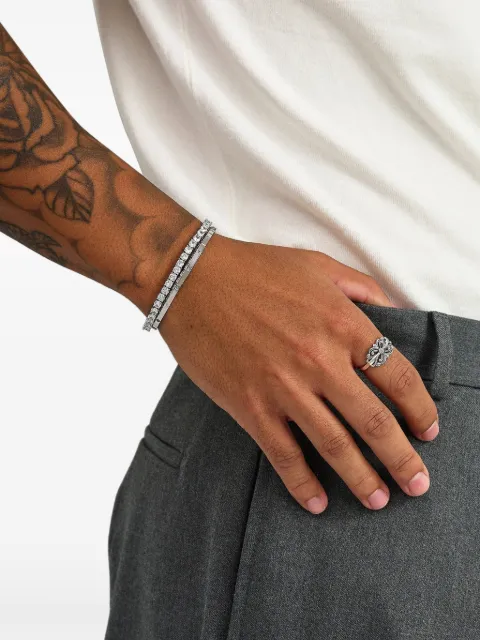 Nialaya Jewelry Tennis zirconia-embellished bracelet Silver MSP079