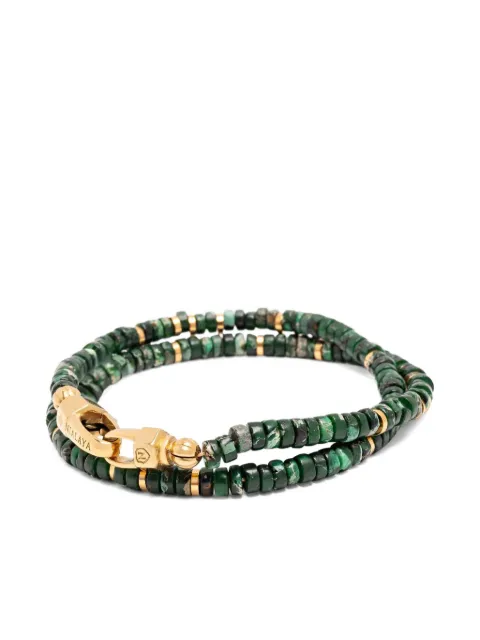 Nialaya Jewelry Heishi Wrap bracelet Green MCHCO710