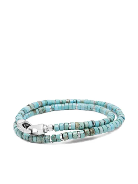 Nialaya Jewelry heishi wrap bracelet Blue MCHCO709