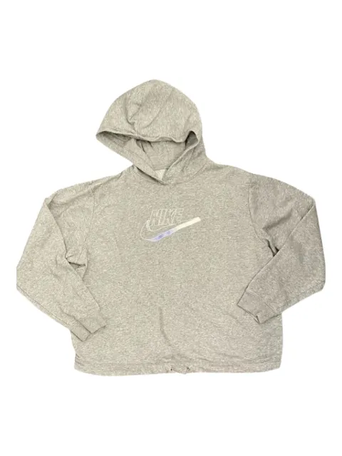 Nike logo-embroidered hoodie Grey DD5780