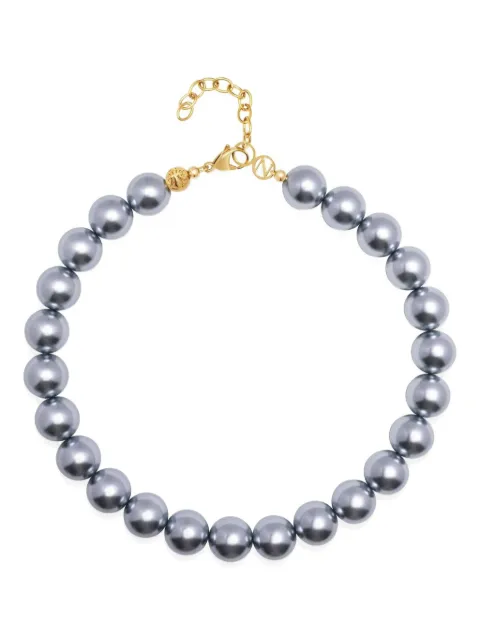 Nialaya Jewelry Chunky Pearl choker necklace Silver WNECK323