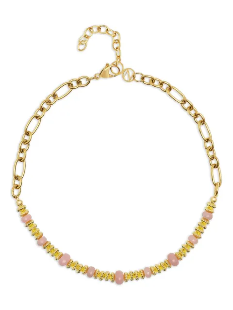 Nialaya Jewelry rose-quartz chain choker Gold WNECK326