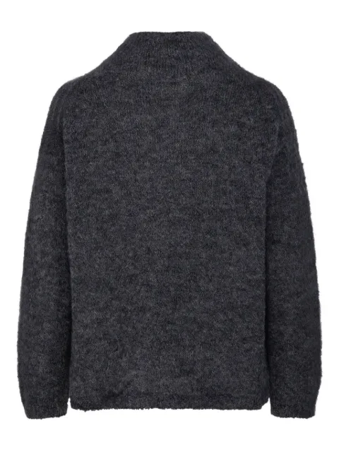'S Max Mara mock-neck fluffy knit sweater Grey 2529366083600