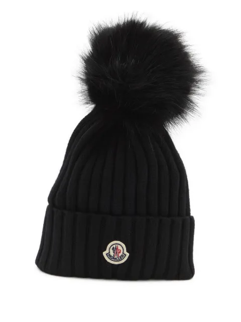 Moncler logo-patch hat Black L20933B00039M1131