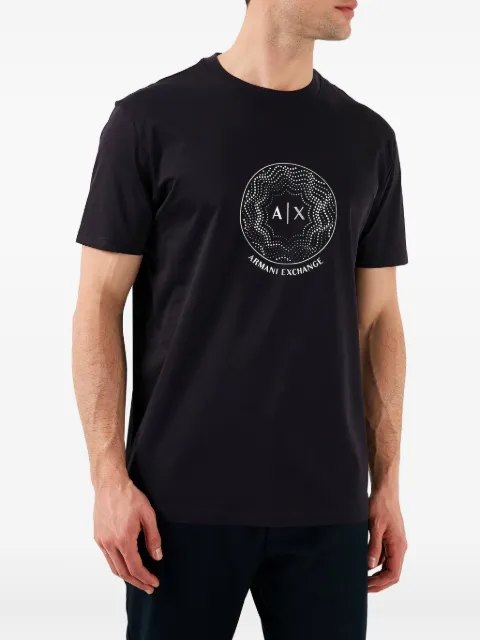 Armani Exchange logo-print T-shirt Black XM000328AF10364