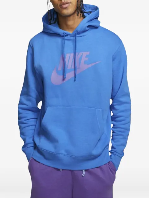 Nike logo-print hoodie Blue BV2973