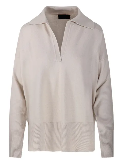 Roberto Collina ribbed-hem polo top Neutrals 253F40004