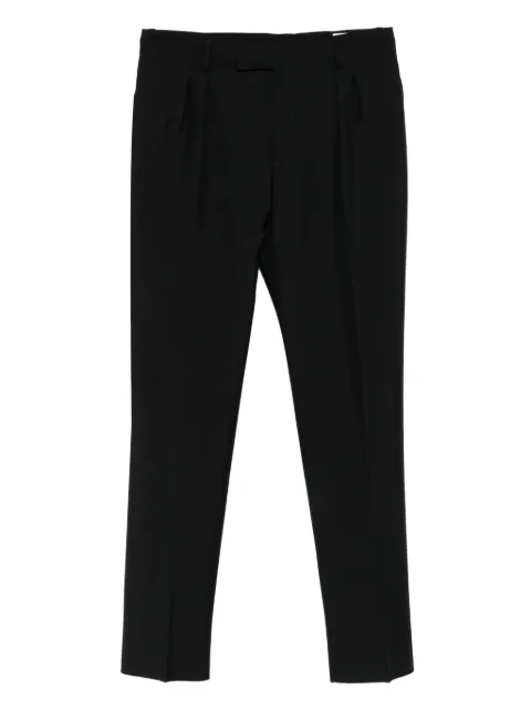 Alexander McQueen pleated-front wool trousers Black 832883QUAAE
