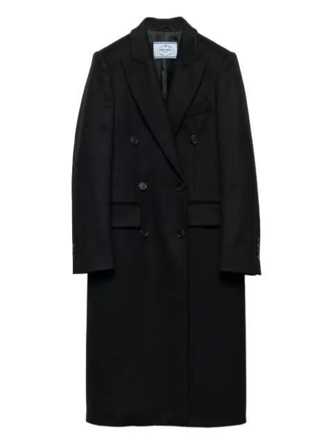 Prada peak-lapels coat Black P645SSOOO130L