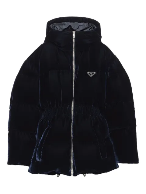 Prada velvet down jacket Blue 292214SOOO18H4