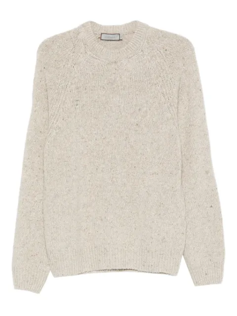 Canali speckled crew-neck sweater Neutrals C1112MK02364