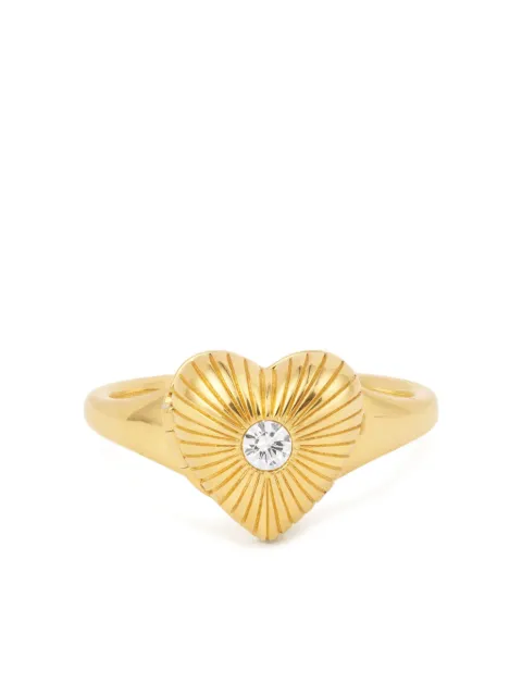 Persée 9CT yellow gold heart diamond ring Gold R97533YG