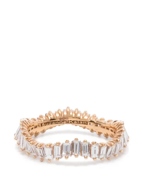 Suzanne Kalan Classic Diamond Bar ring Gold BAR412RG65PINK