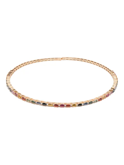 Suzanne Kalan 18CT rose gold rainbow sapphire choker Yellow BAP382RG