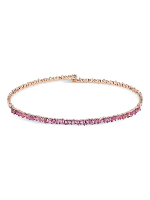 Suzanne Kalan 18CT rose gold pink sapphire choker Gold BAP285PRGPINK