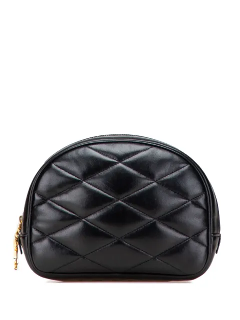 Saint Laurent Pre-Owned 2021 Quilted Lambskin Lolita Cosmetics pouch Black 02S8HT0872U8KNU8