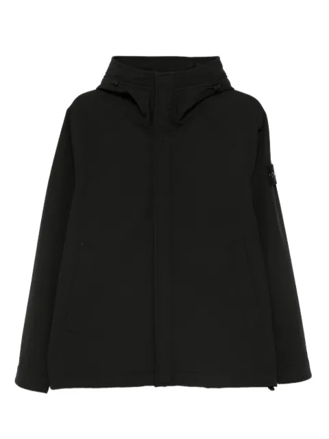 Stone Island softshell hooded parka Black K2S15Q100010S0B22