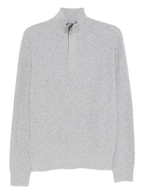 Canali ribbed high-neck sweater Grey C1140MK02361