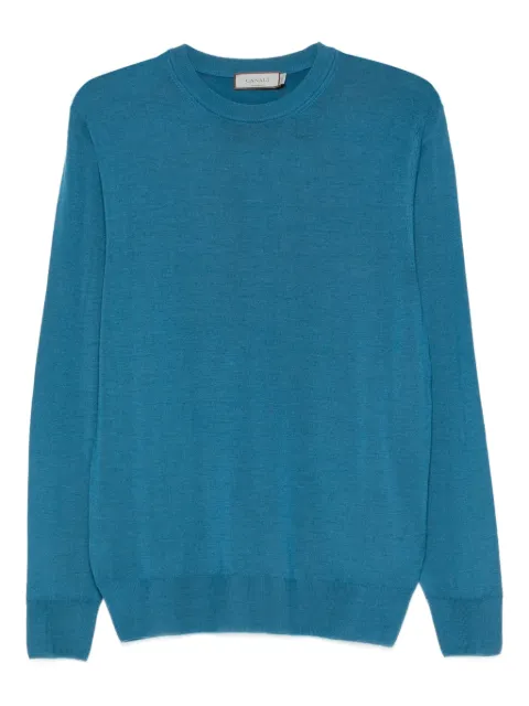 Canali crew-neck wool sweater Blue C0012MK01149